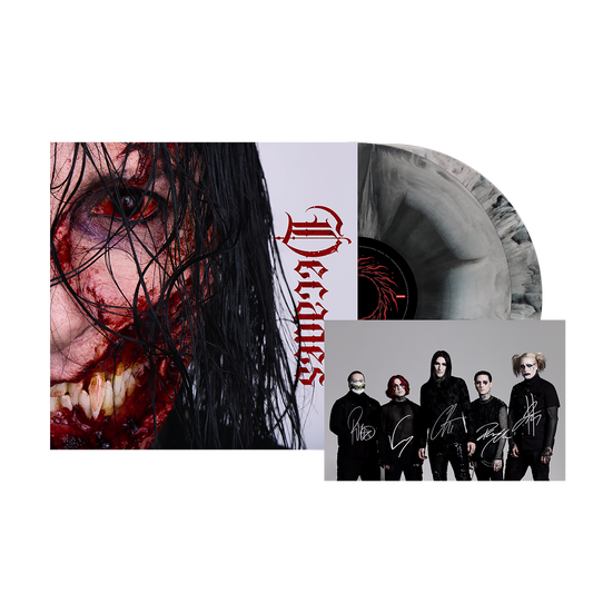 ITEM NAME: Motionless In White (Decades - Light Chris Cover) 2xBlack/Grey Galaxy Vinyl w/Signed Card