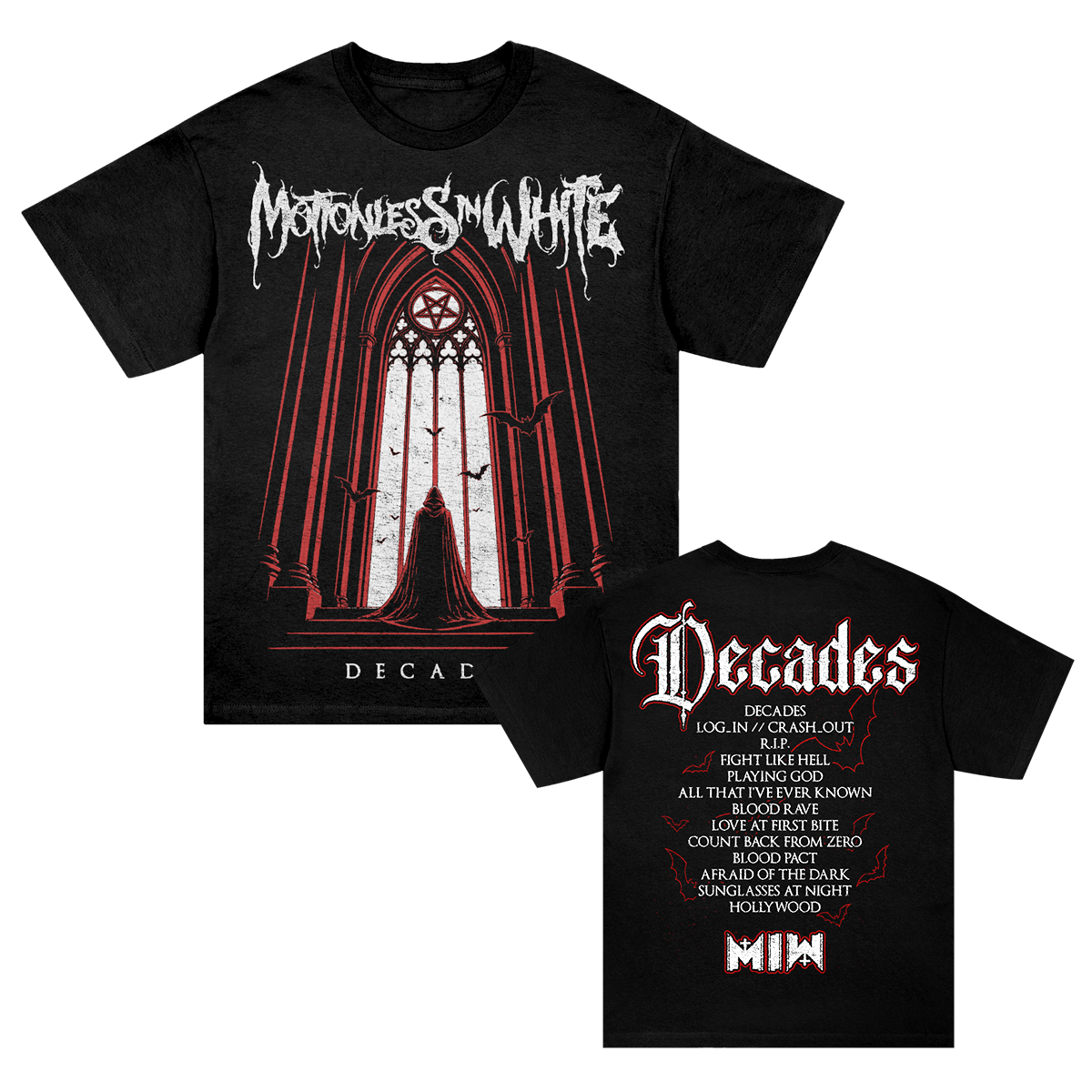 Motionless In White (Tracklist Tour Dates) T-Shirt